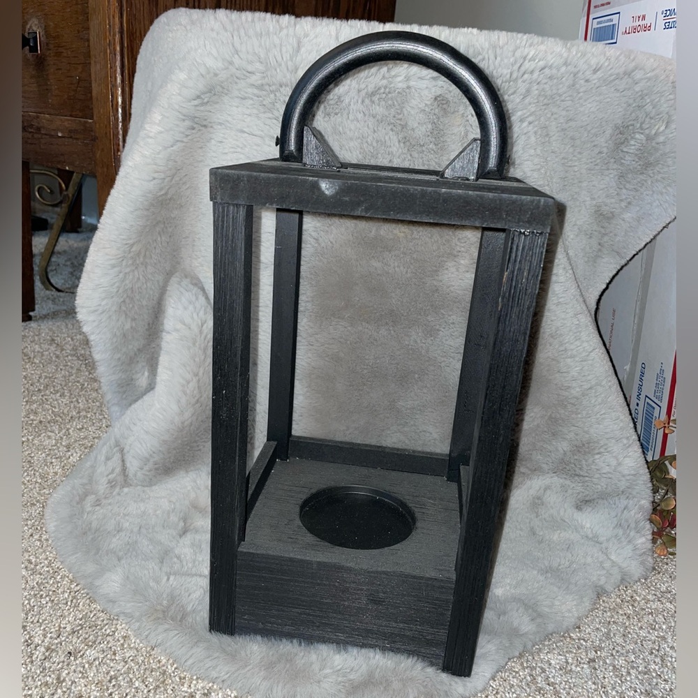 Black Wooden Lantern